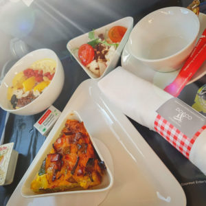 austrian european business class food