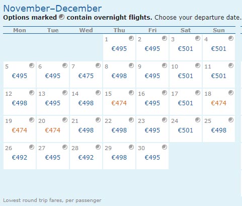 guenstiger flug kalender