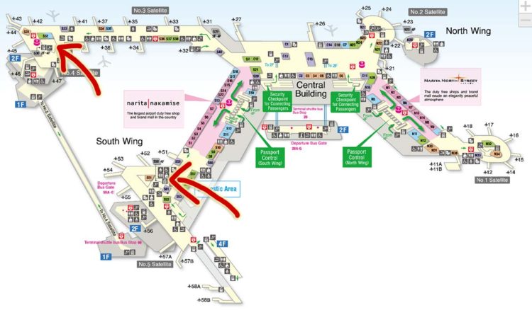 ana lounge map nrt