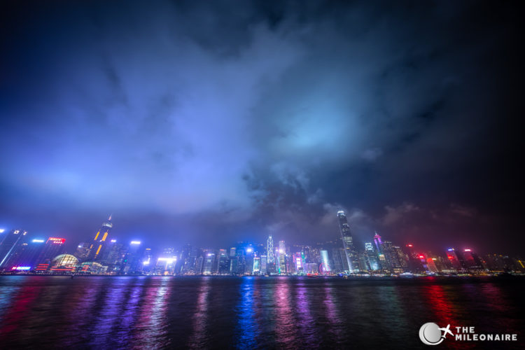 hong kong skyline night