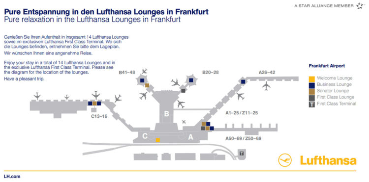 lufthansa lounge map frankfurt