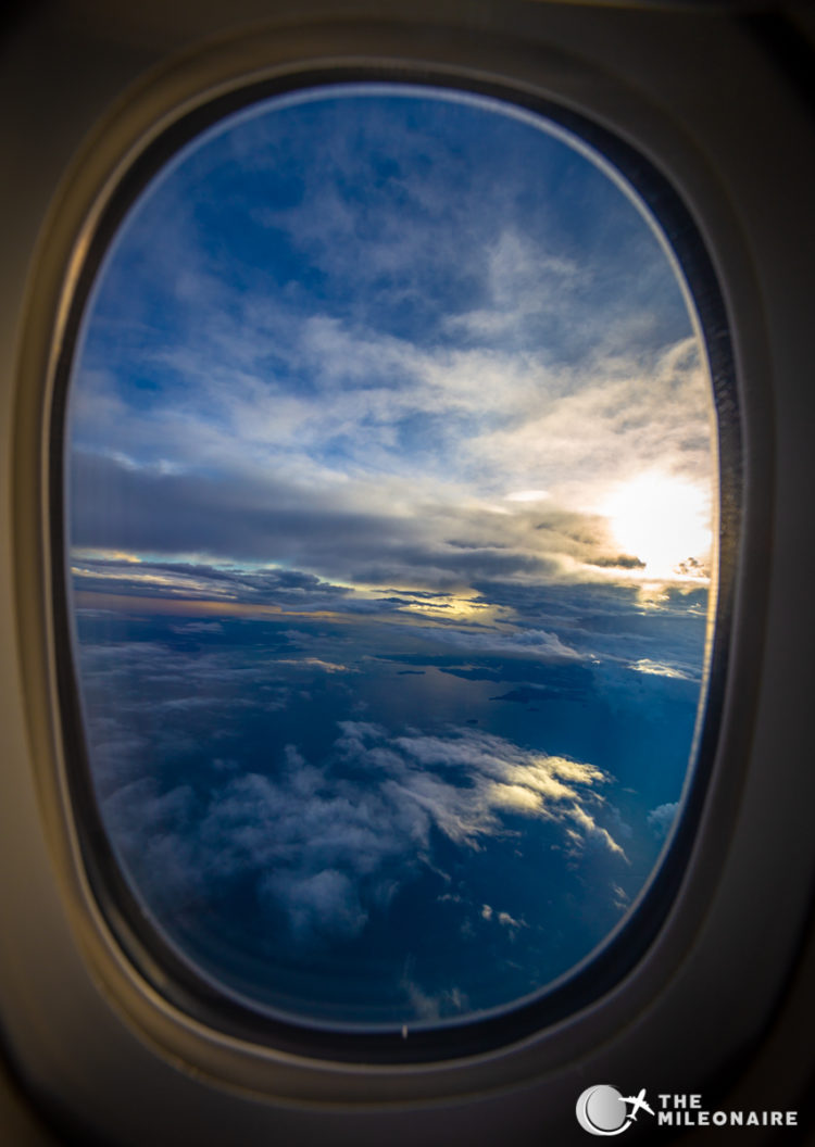 sunrise plane window