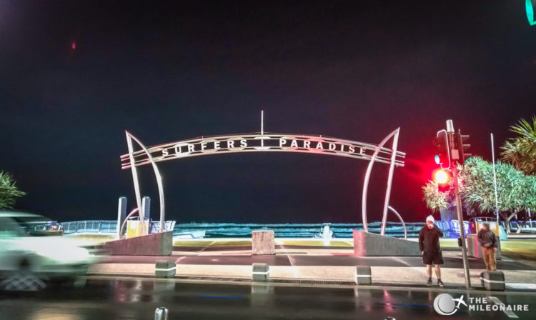 surfers paradise sign night